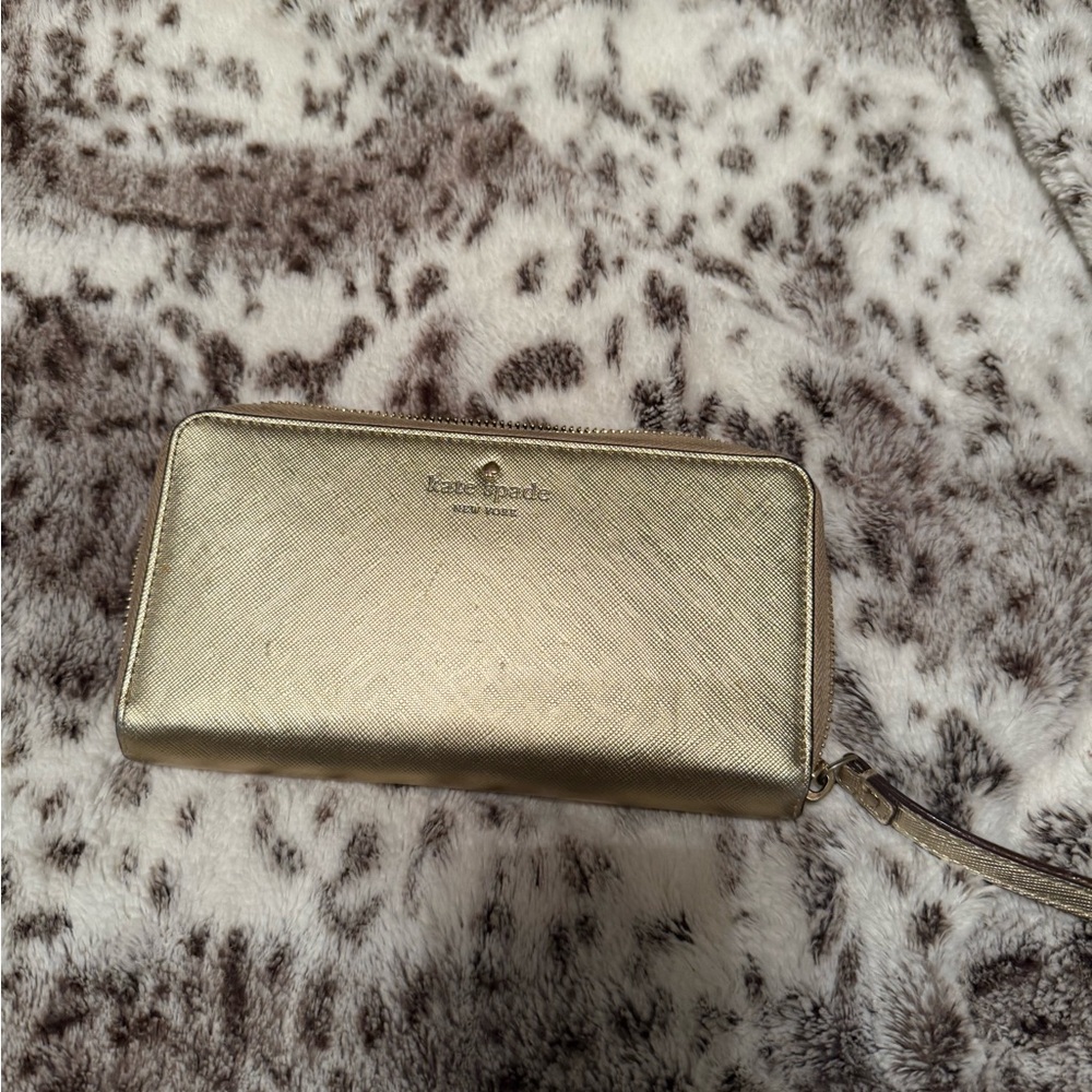 Kate Spade Gold Zip Wallet